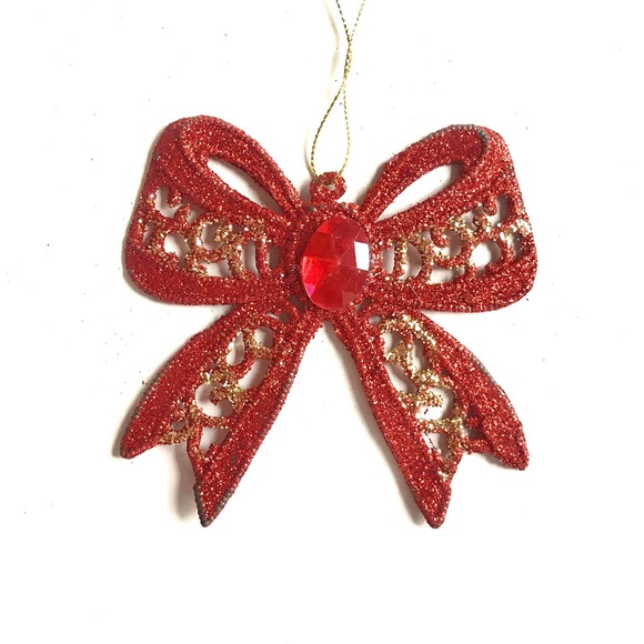 3 Christmas Bow Ornaments - NWT - Picture 3 of 5